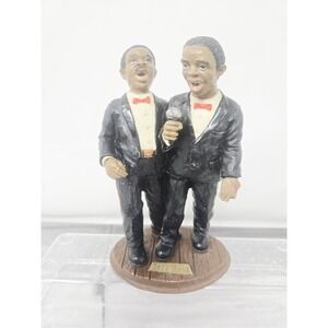 Vintage Hand-Painted African American Jazz Band Figurines- 6 In Tall
